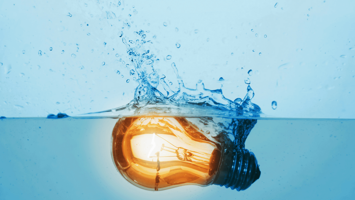 IP chart: Light bulb on falling into water