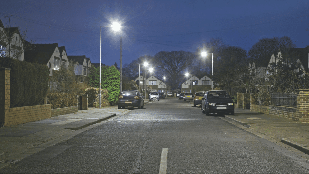 street enlighten by LED lights