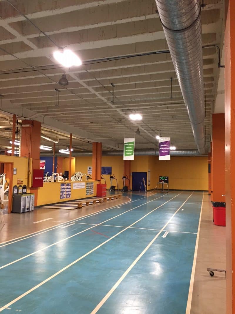 THE GYMNASIUM AT THE SHAWINIGAN CÉGEP